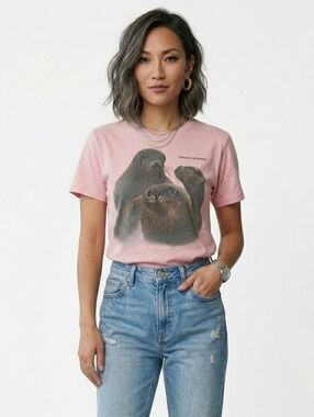 Harlequin Vintage 1980s Pittsburgh Zoo Pink Sealions Graphic Tee